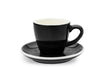 6 x BLACK 3oz Cup & Saucer