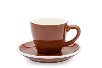 6 x BROWN 3oz Cup & Saucer