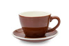 6 x BROWN 6oz Cup & Saucer