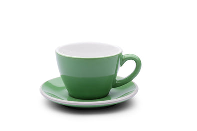 6 x GREEN 6oz Cup & Saucer