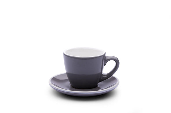 6 x GREY 3oz Cup & Saucer