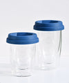 1 x Navy Glass Double Wall Cup (Small)