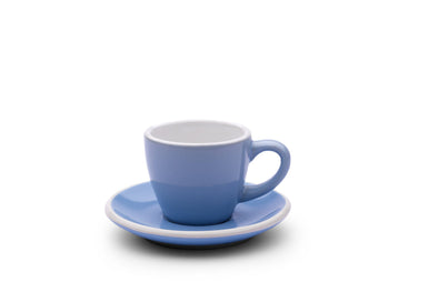 6 x SKY BLUE 3oz Cup & Saucer